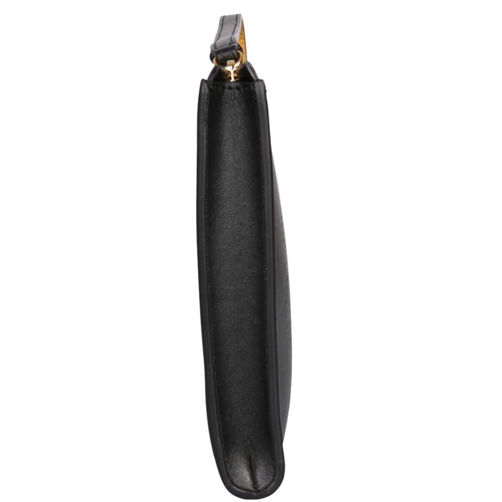 

Stella McCartney Black Leather Stella Logo Clutch Bag