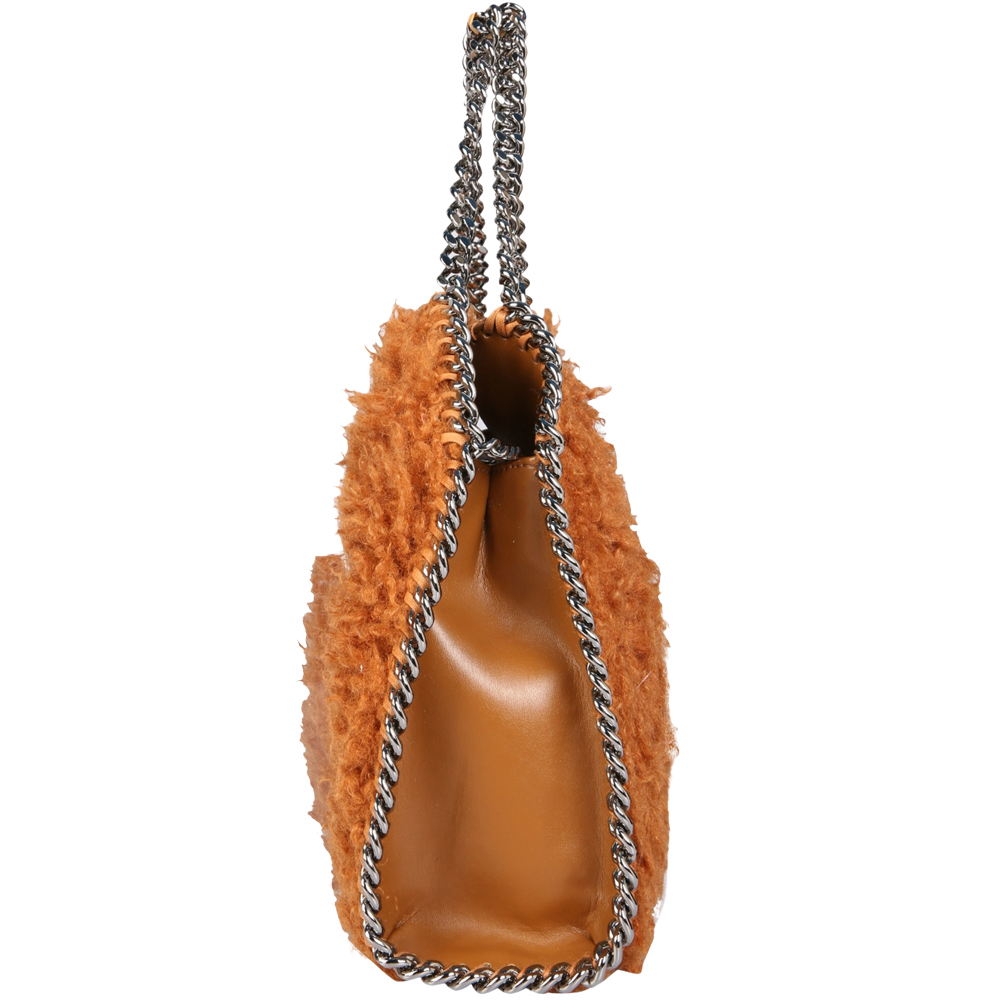 

Stella McCartney Orange Fur Falabella Mini Tote Bag