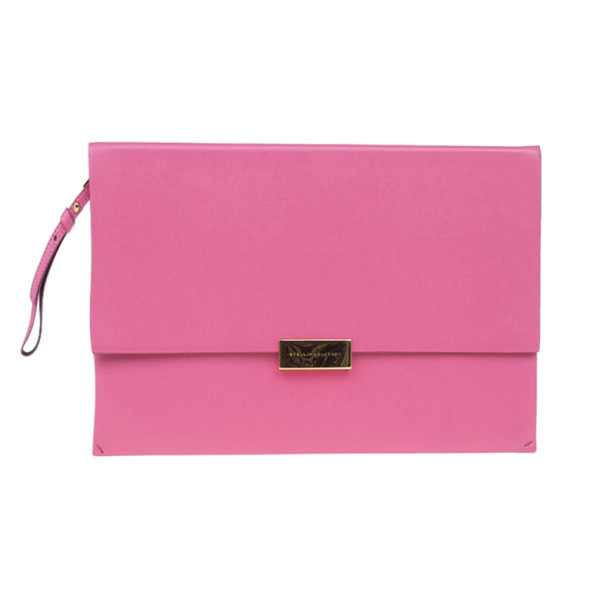 Pre Owned Stella McCartney Pink Leather Beckett Clutch