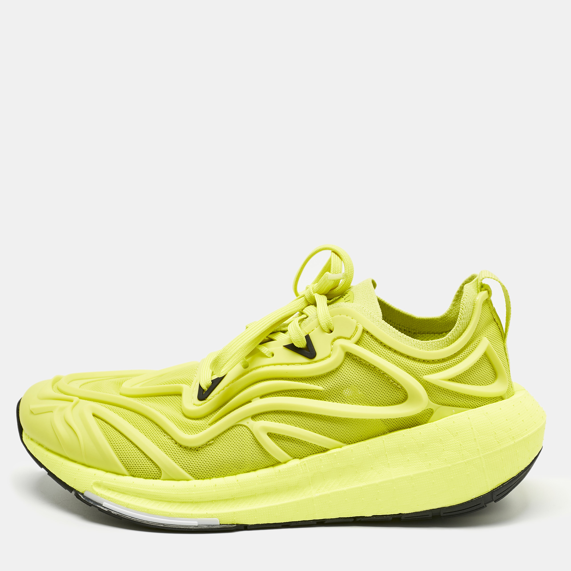 

Stella McCartney x Adidas Neon Yellow Mesh Ultra Boost 23 Shock Slime Sneakers Size