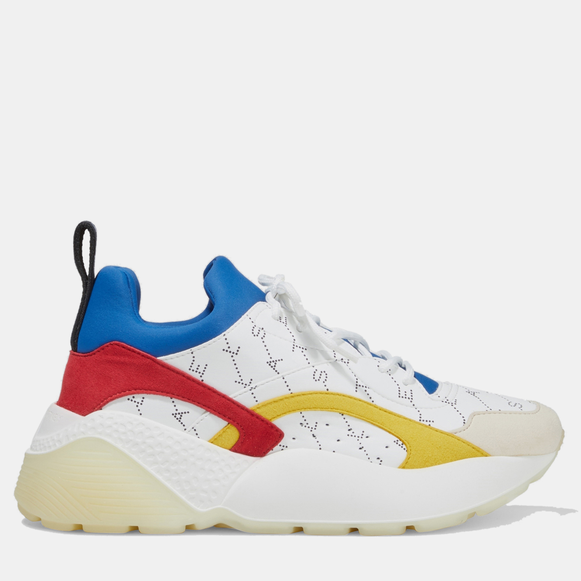 

Stella Mccartney Multicolor Faux Leather and Faux Suede Sneakers Size