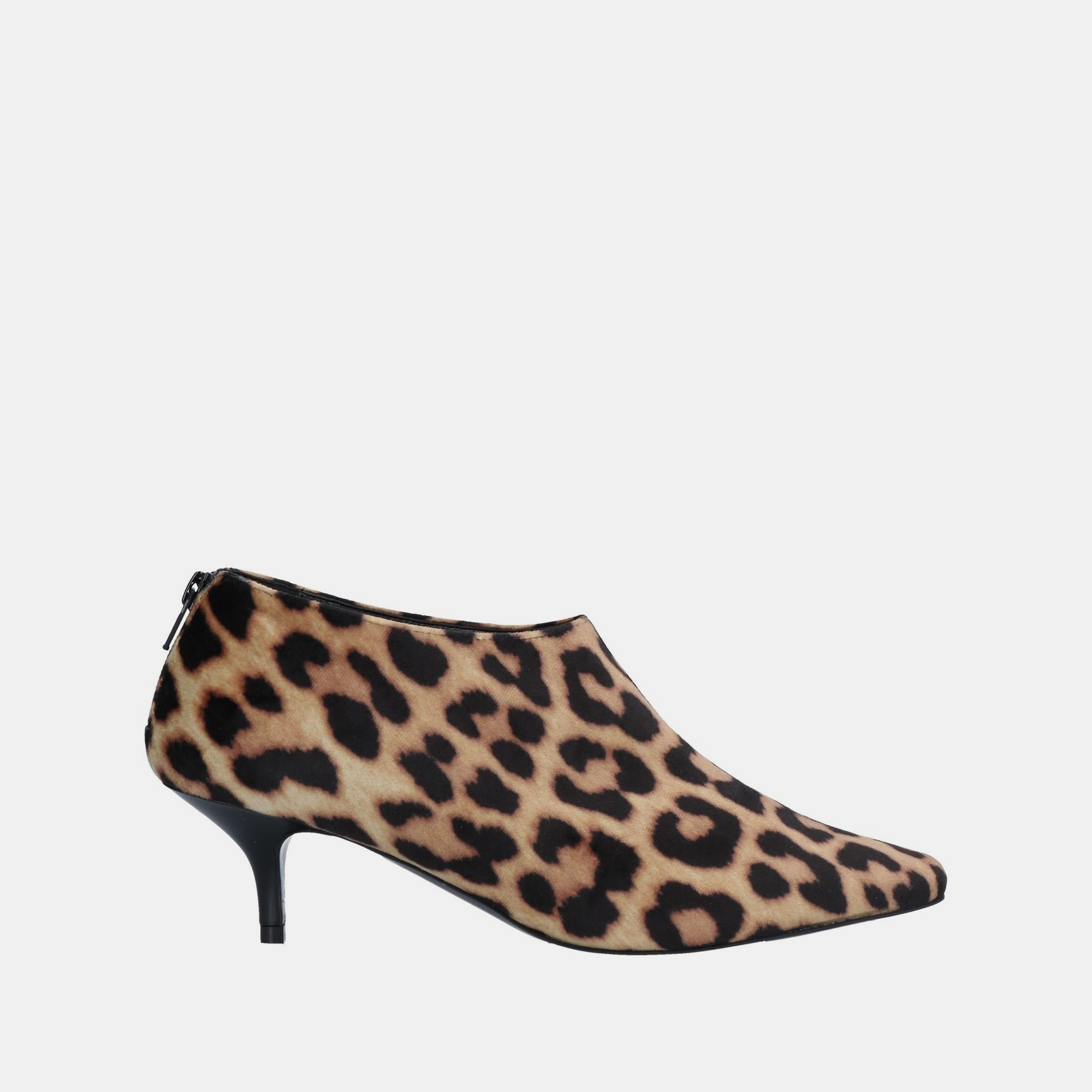 Pre-owned Stella Mccartney Leopard Print Velvet Ankle Boots Size 38.5 In Beige