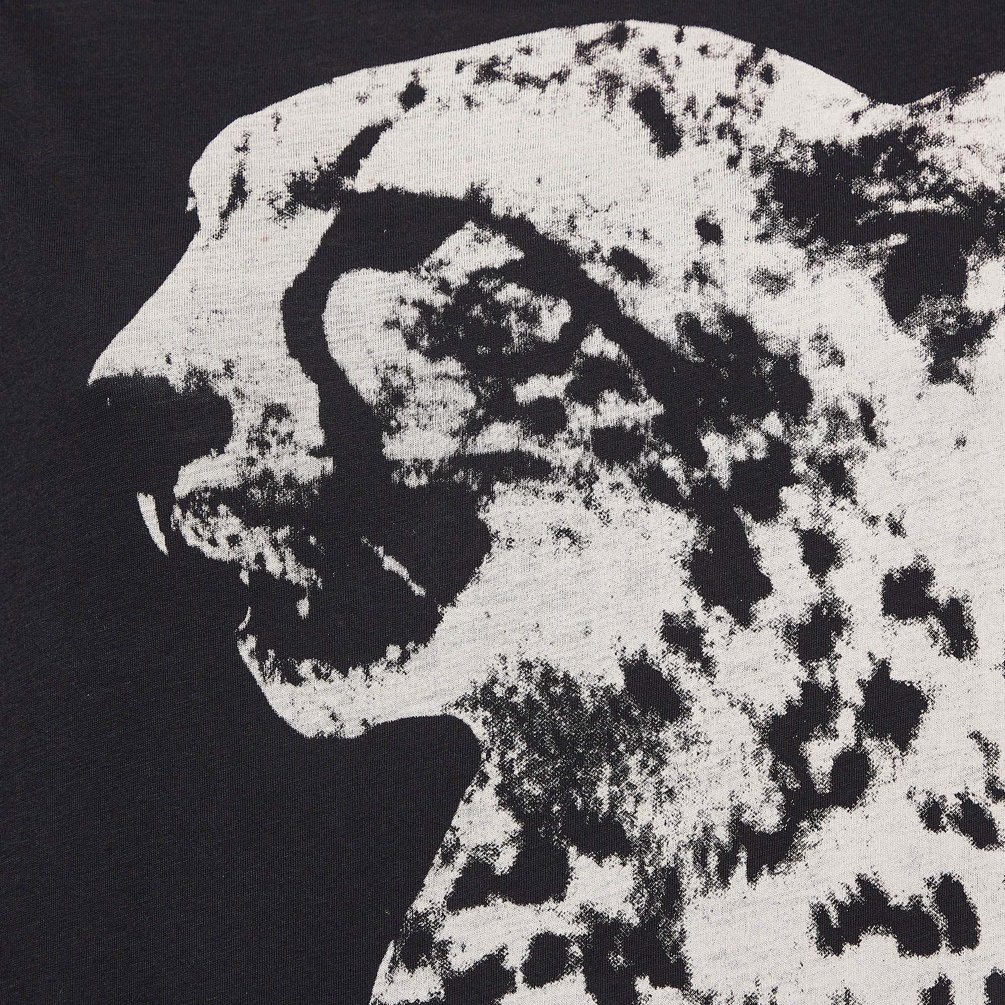 Stella McCartney Black Leopard Print Jersey T-Shirt M 