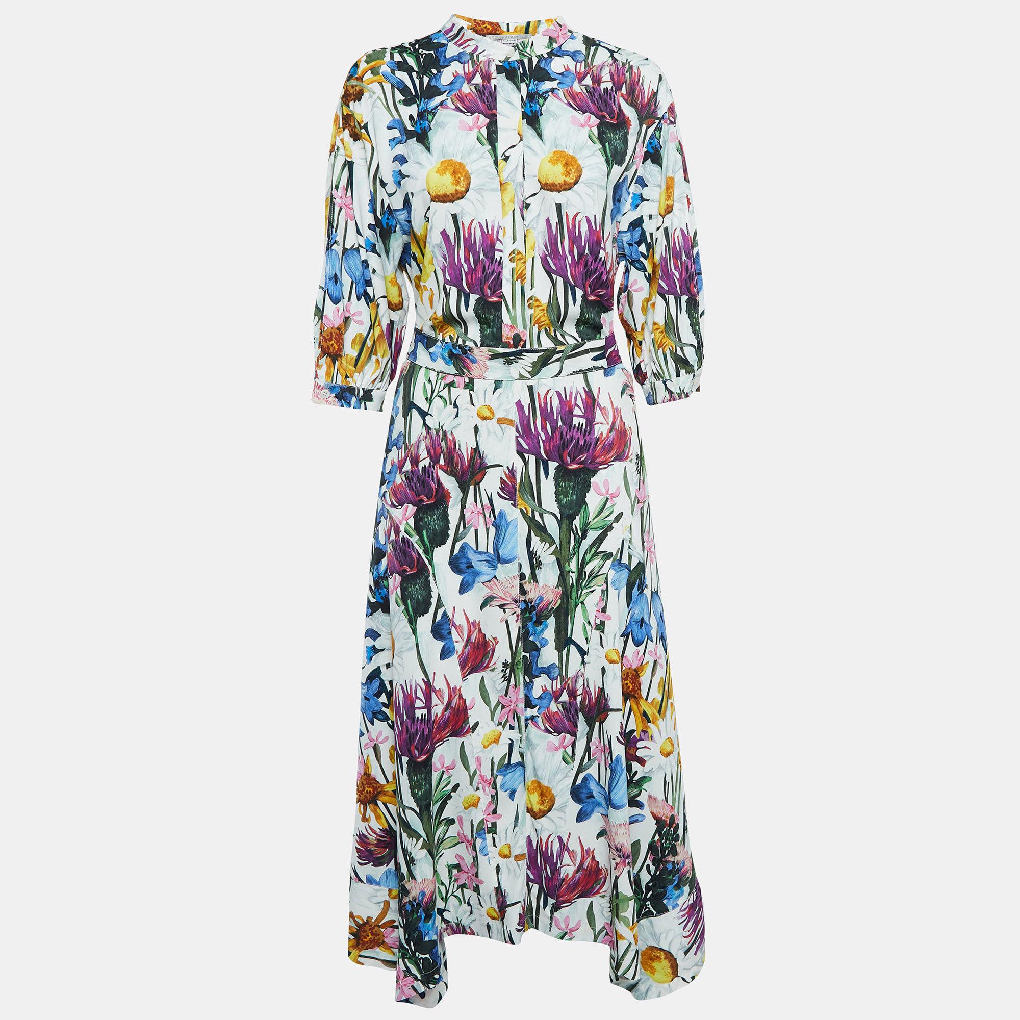 

Stella McCartney Multicolor Floral Print Stretch Crepe Maxi Dress M