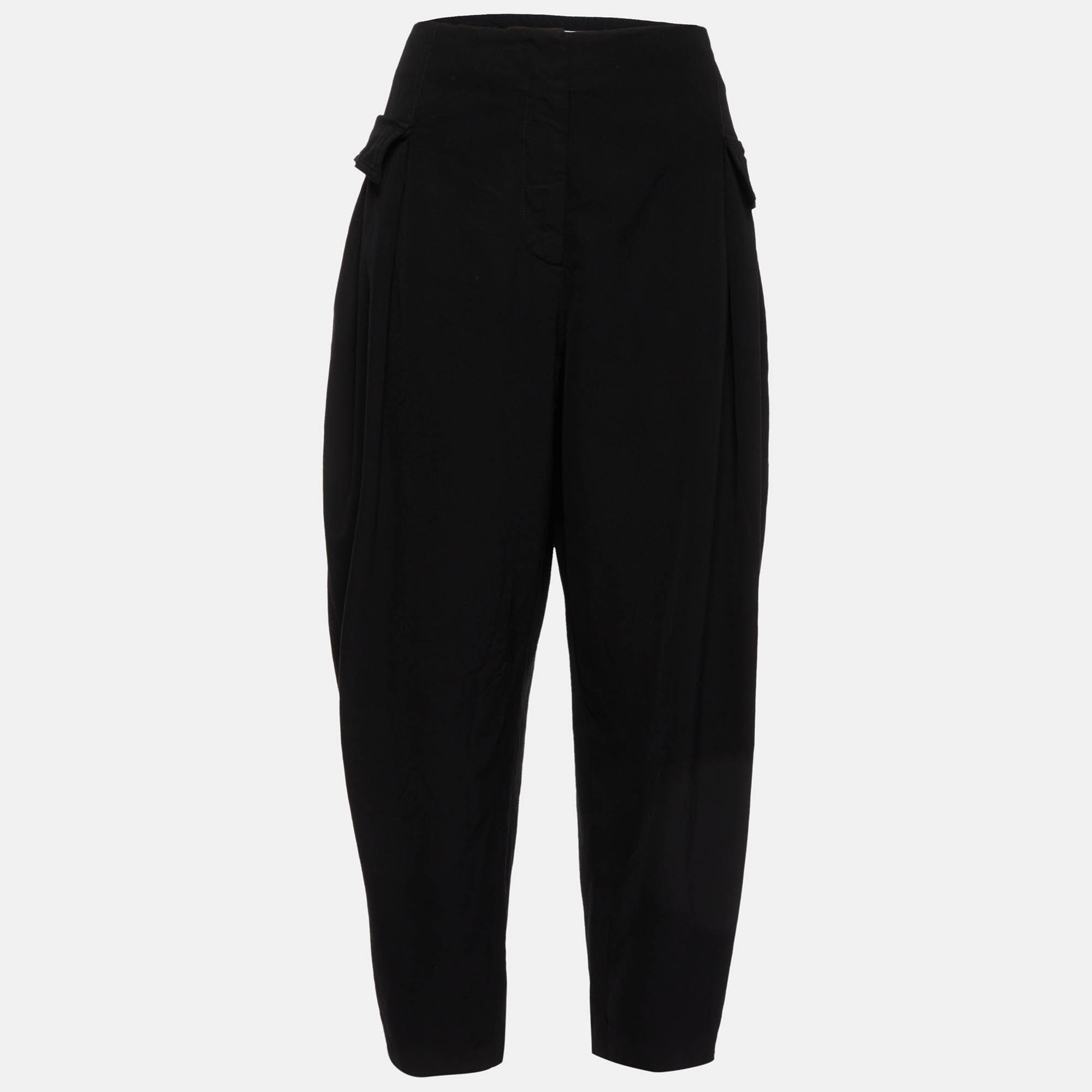 

Stella Mccartney Black Wool Loose Fit Trousers M