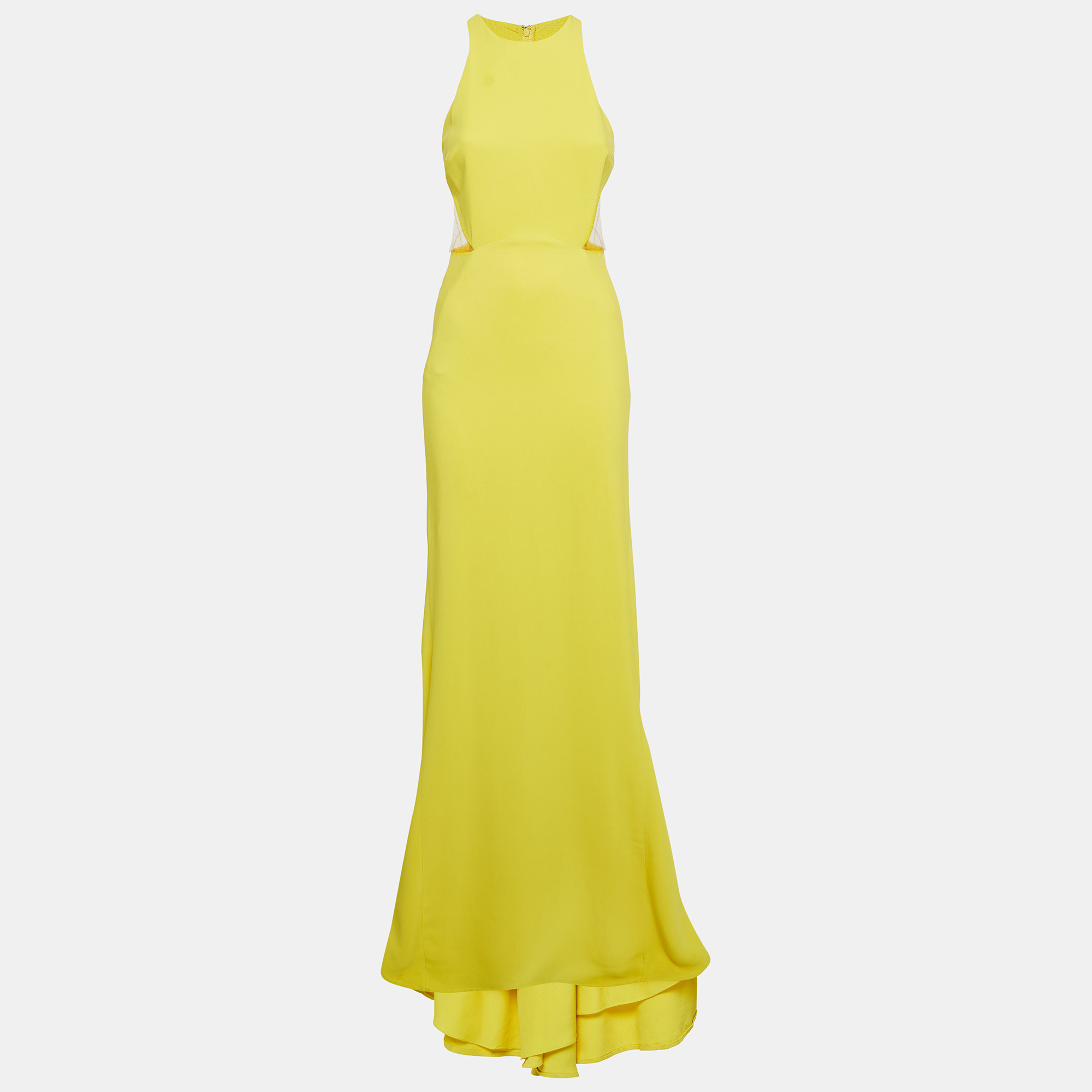 

Stella McCartney Yellow Crepe Sleeveless Maxi Dress M