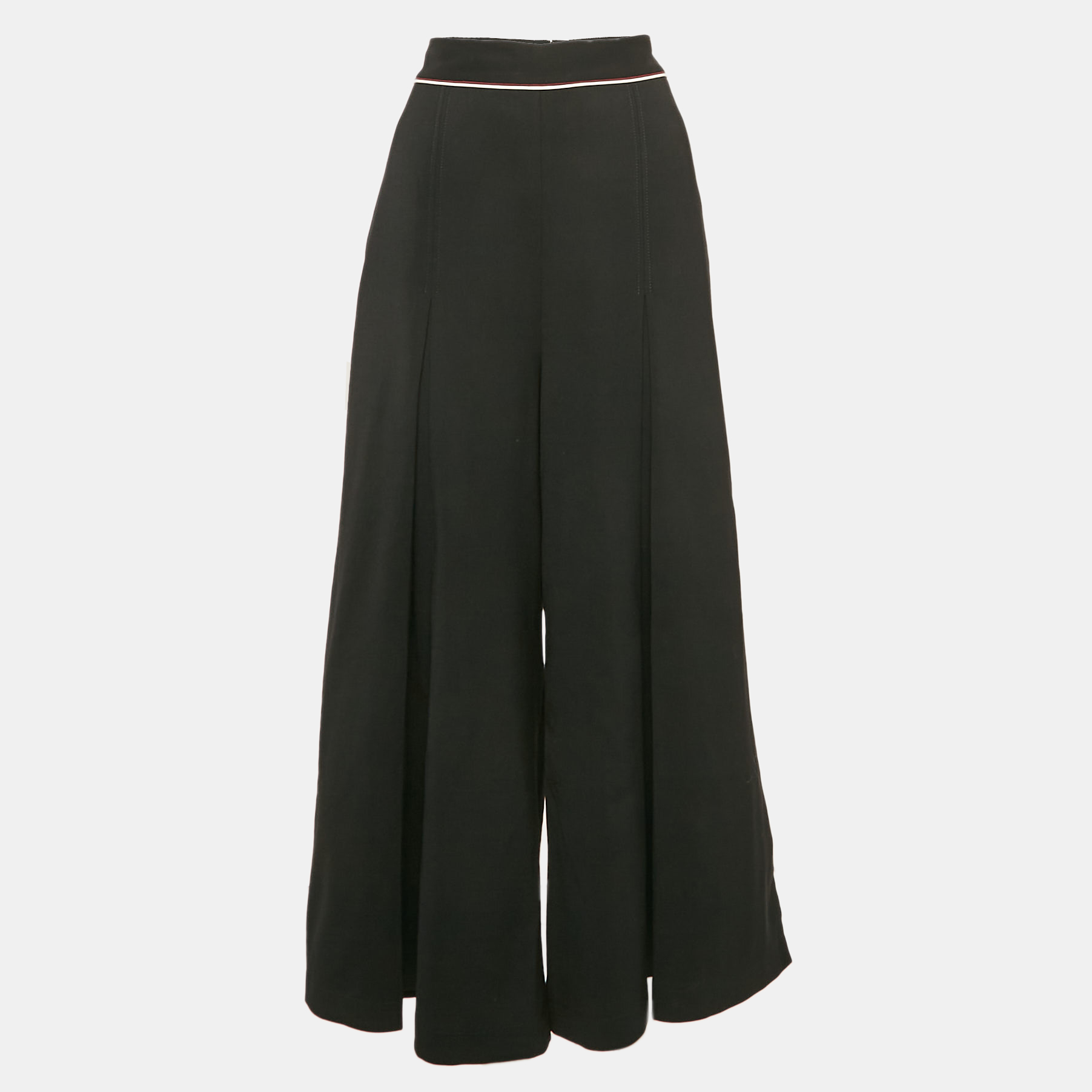 

Stella McCartney Black Wool Pleated Wide Leg Pants S