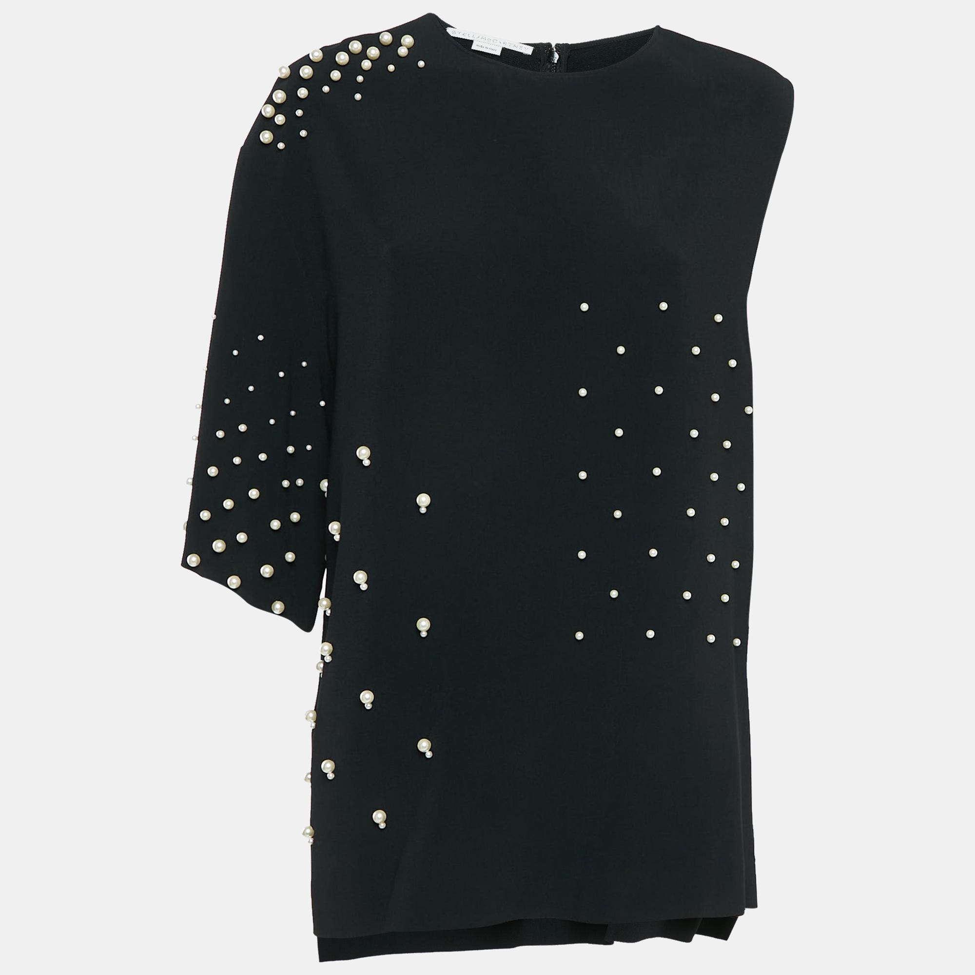 

Stella McCartney Black Crepe Beaded Top L