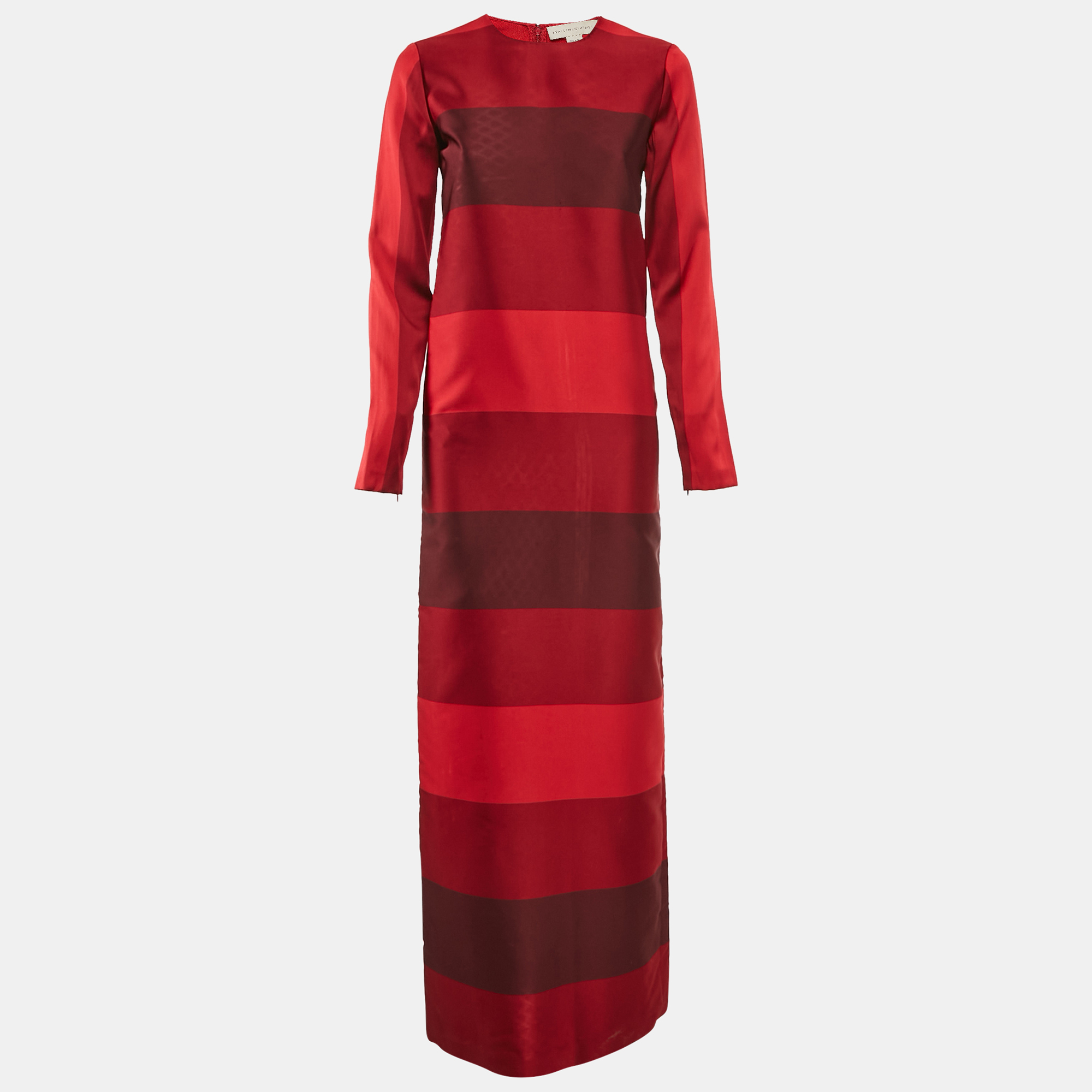 Pre-owned Stella Mccartney Red Crepe Full Sleeve Maxi Dress S