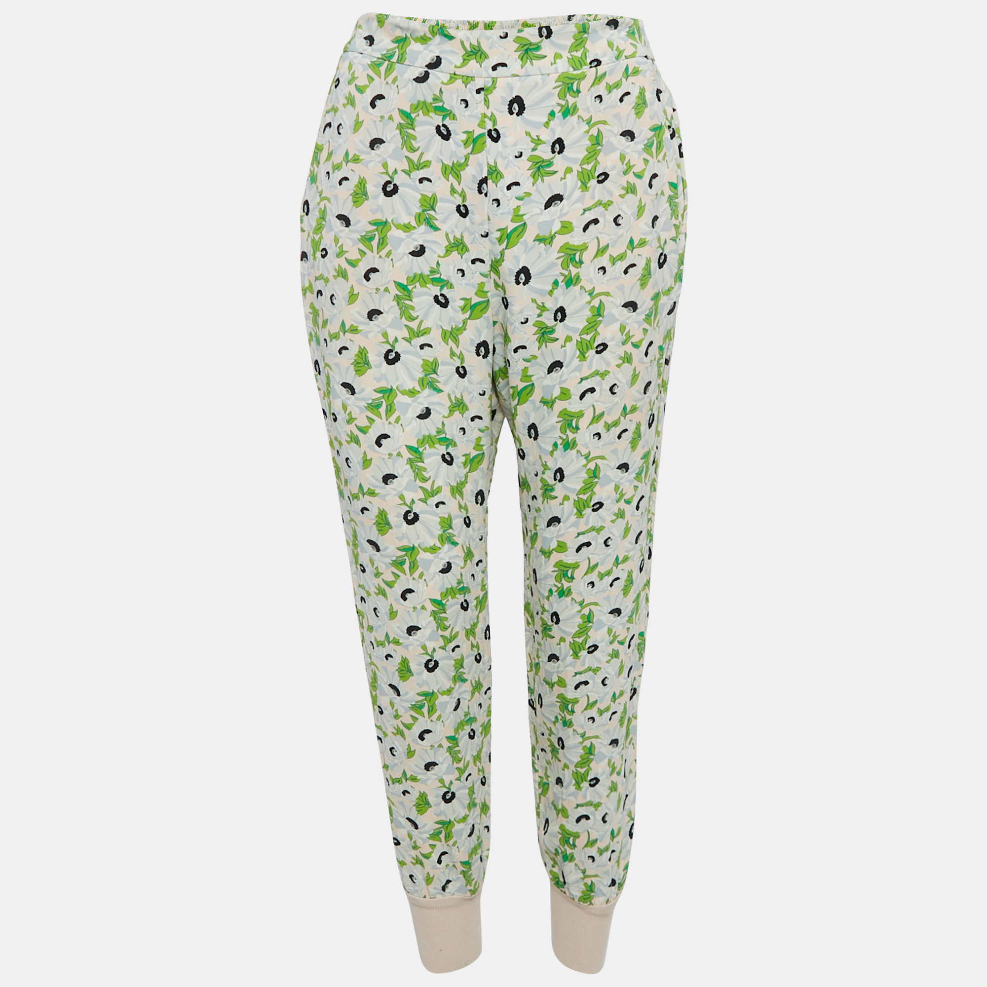 

Stella McCartney Multicolor Floral Print Crepe Trousers S