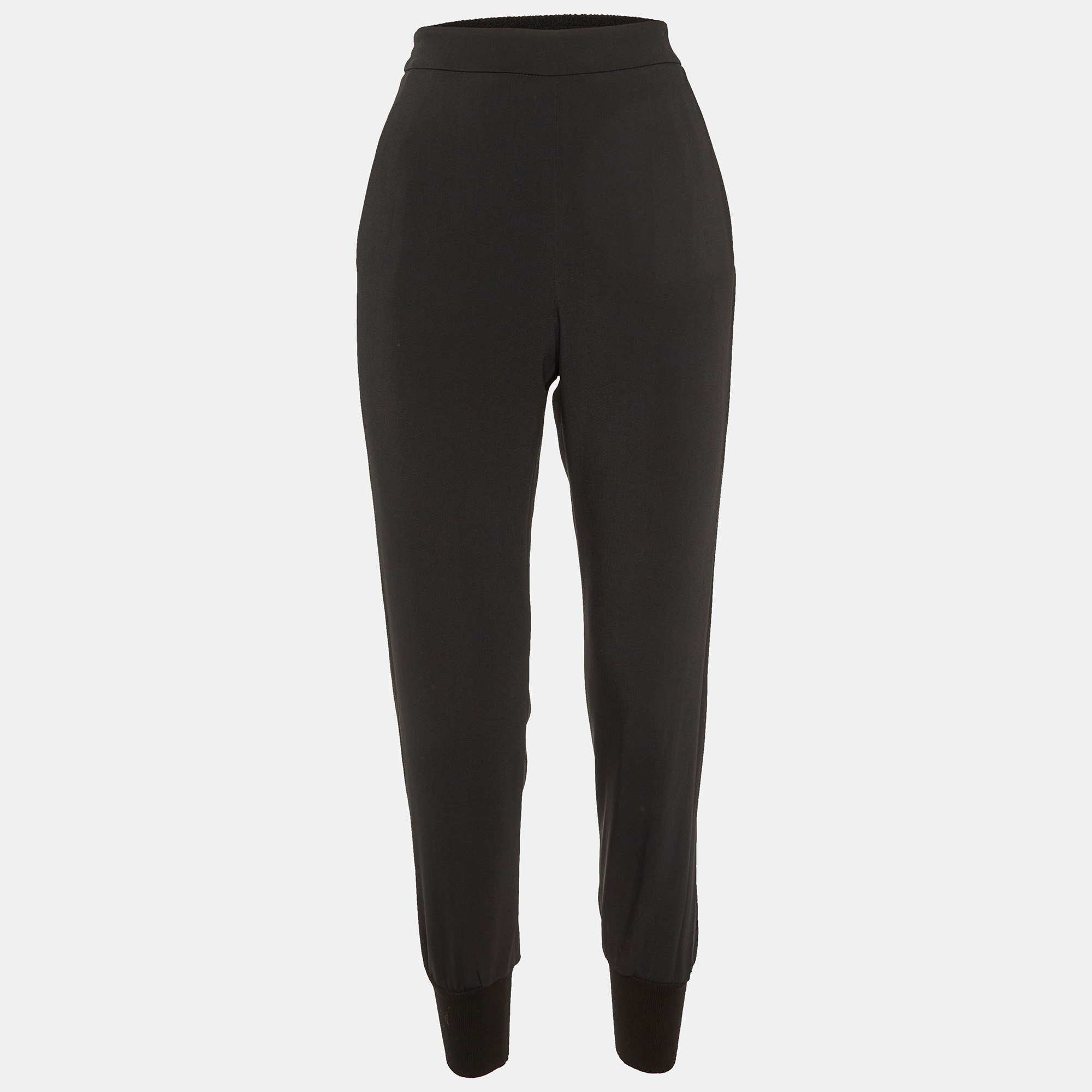

Stella McCartney Black Crepe Jogger Pants XS