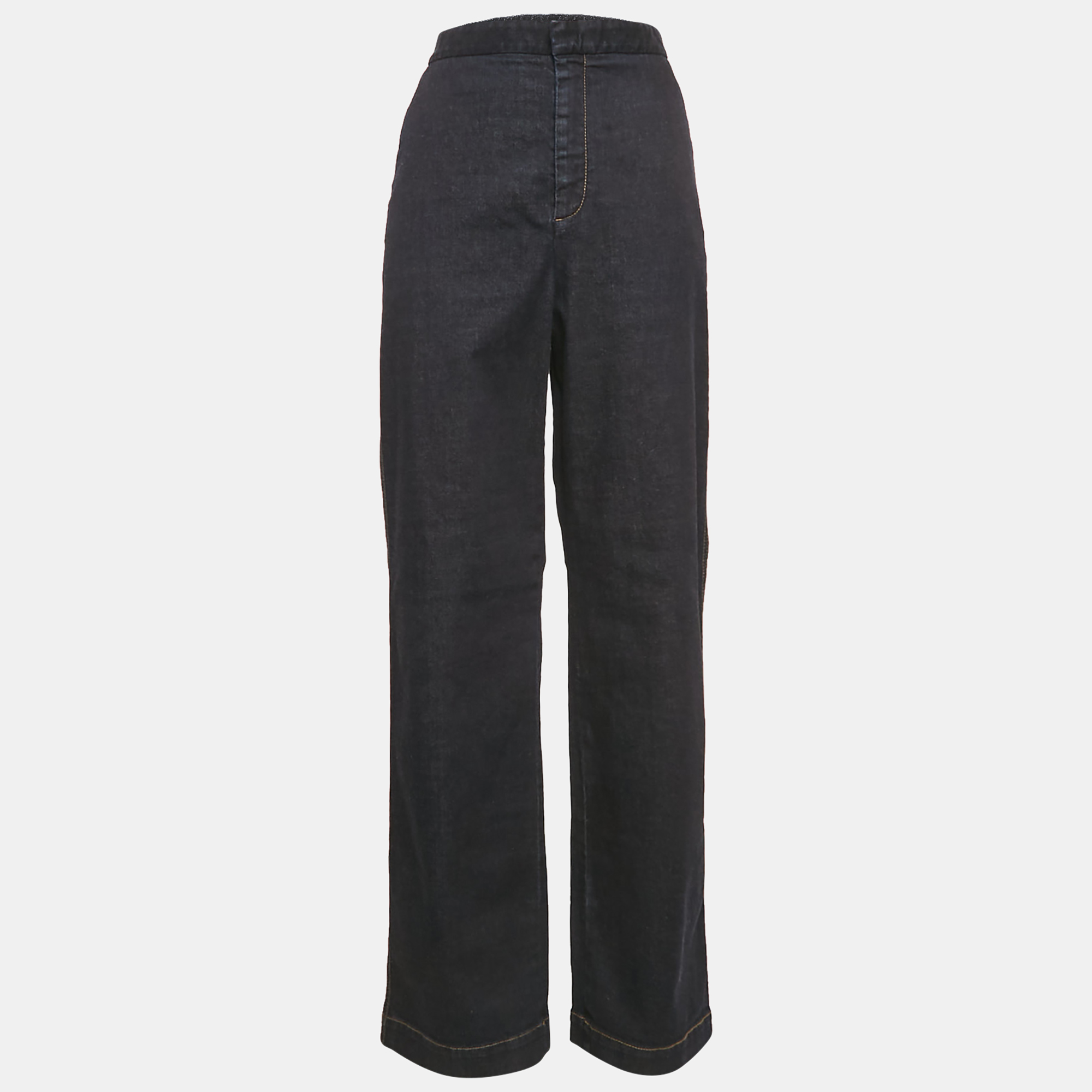 

Stella McCartney Navy Blue Denim Wide Leg Jeans S Waist 28"