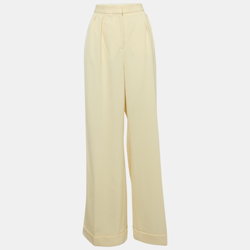 

Stella McCartney Cream Wool Wide-Leg Trousers M