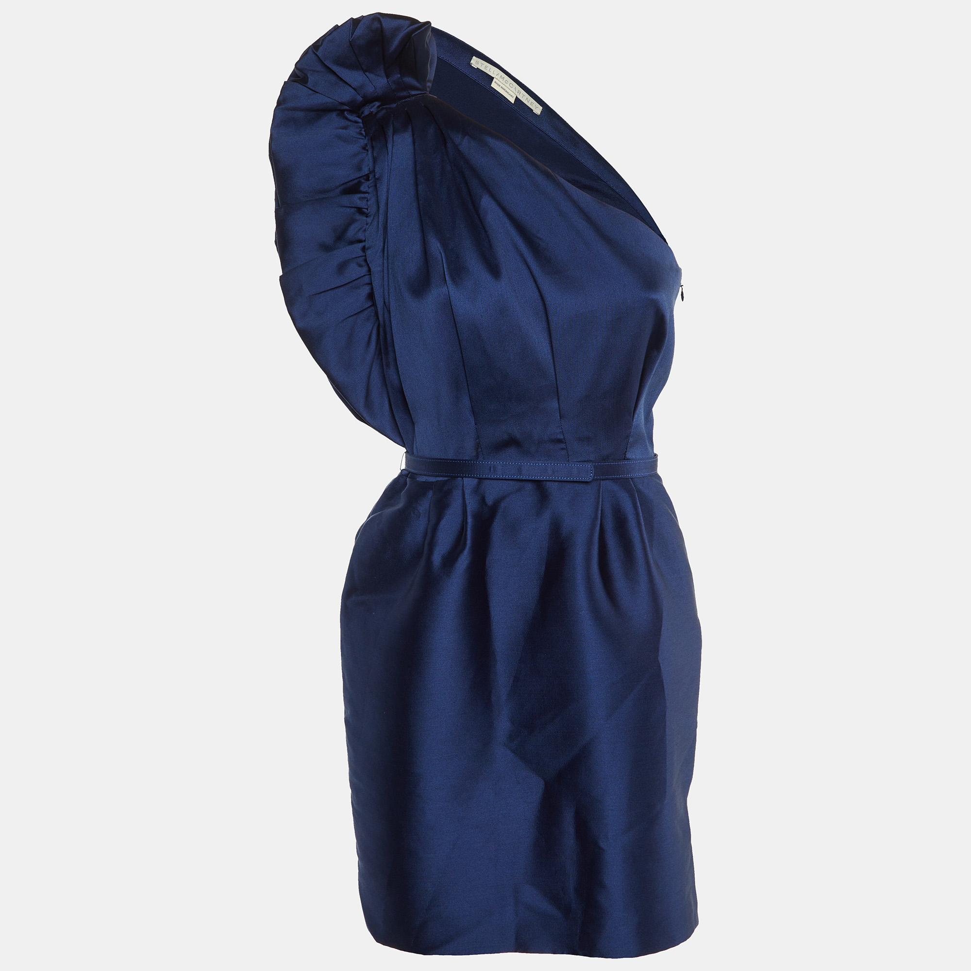 

Stella McCartney Blue Cotton & Silk One Shoulder Dress M