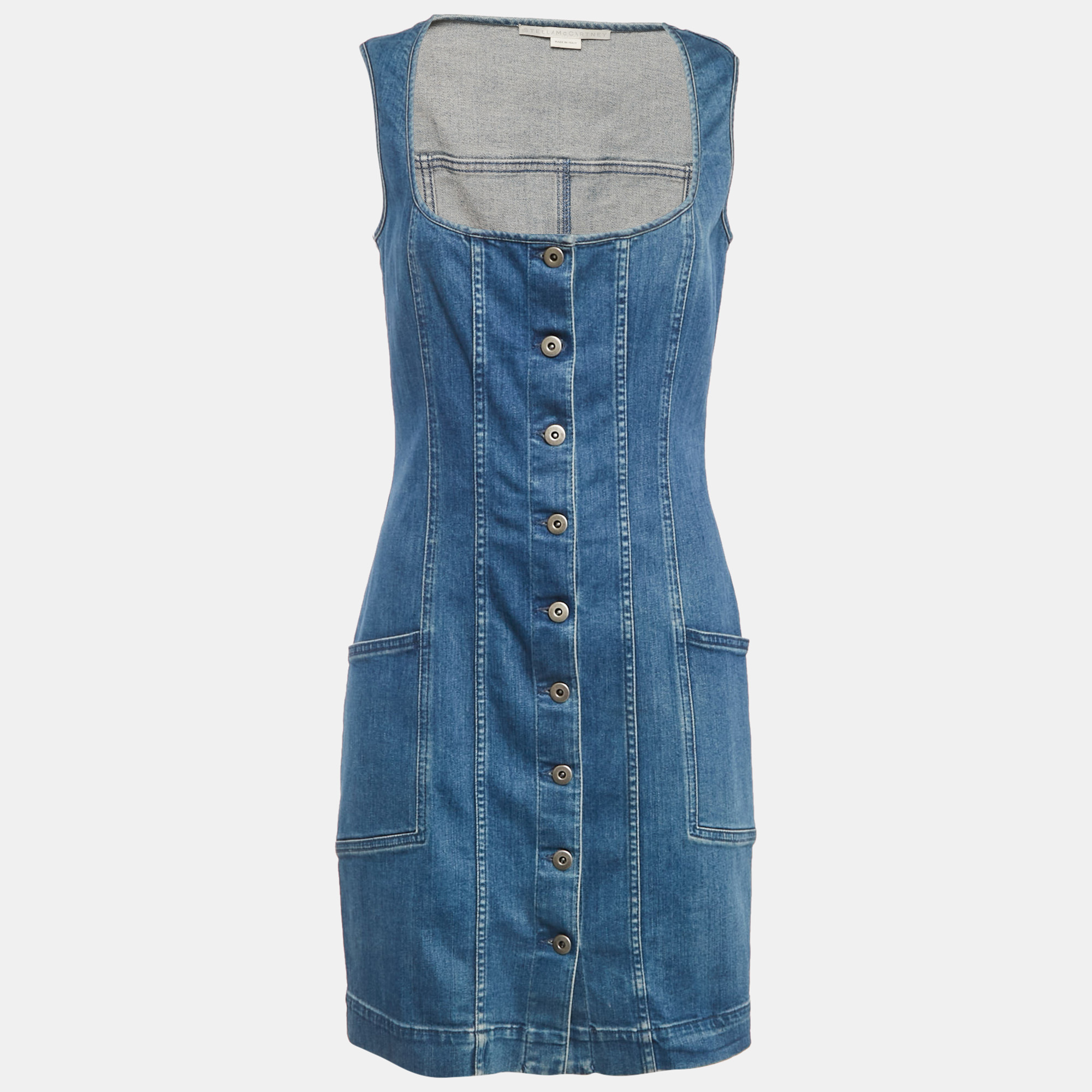 

Stella McCartney Blue Denim Scoop Neck Mini Dress M