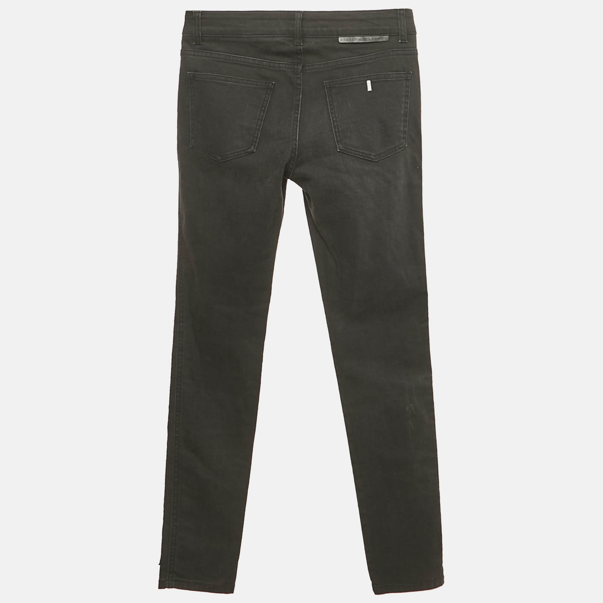 Pre-owned Stella Mccartney Black Denim Decorated Detail Jeans S