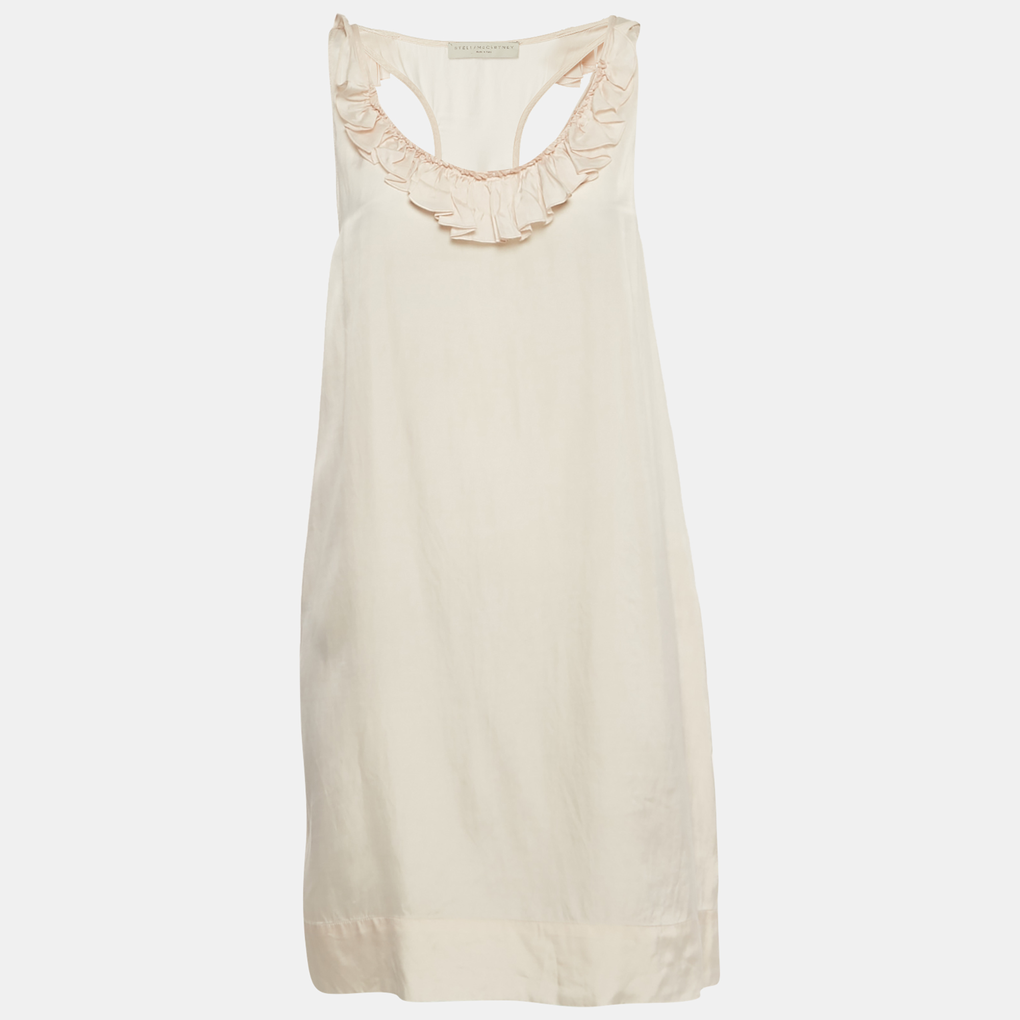 Pre-owned Stella Mccartney Pink Silk Blend Sleeveless Mini Dress S