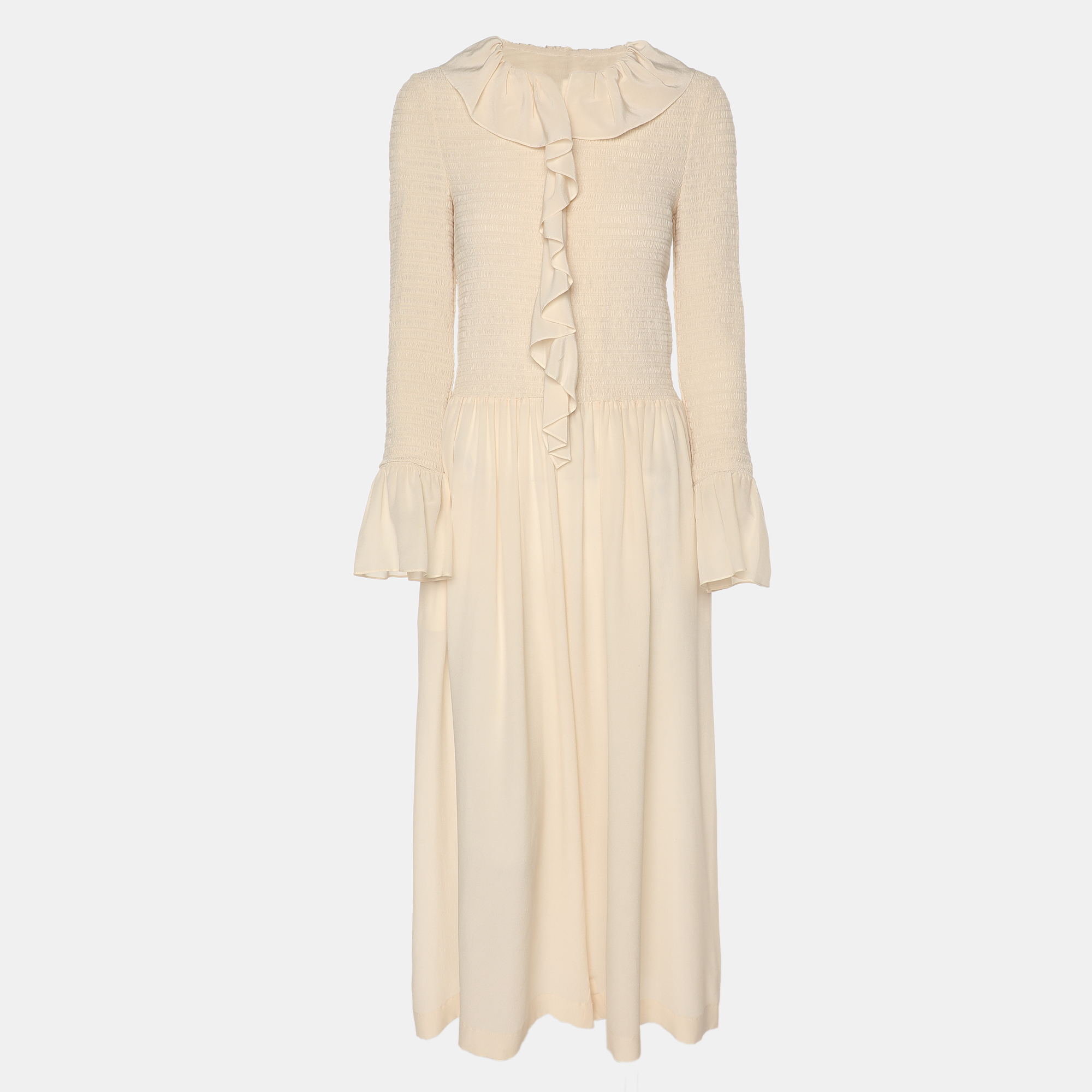 

Stella McCartney Beige Crepe Long Sleeve Jumpsuit S