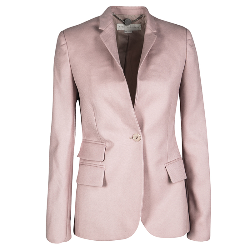 Pre Owned Stella McCartney Dull Pink Tailored Wool Blazer S