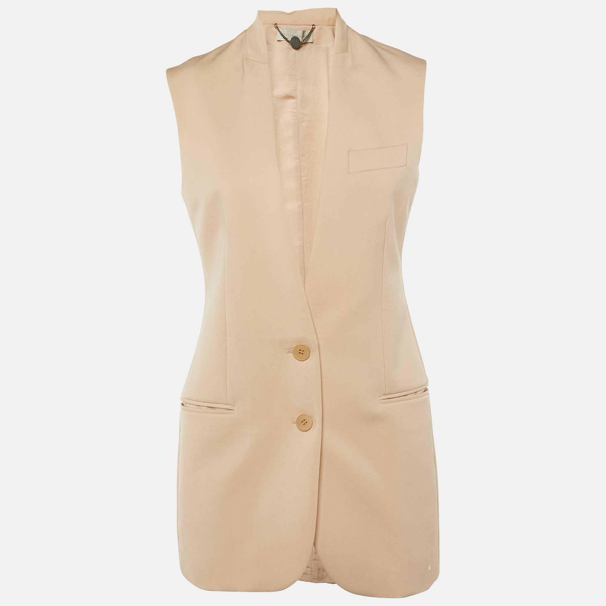 

Stella McCartney Beige Wool Long Vest S