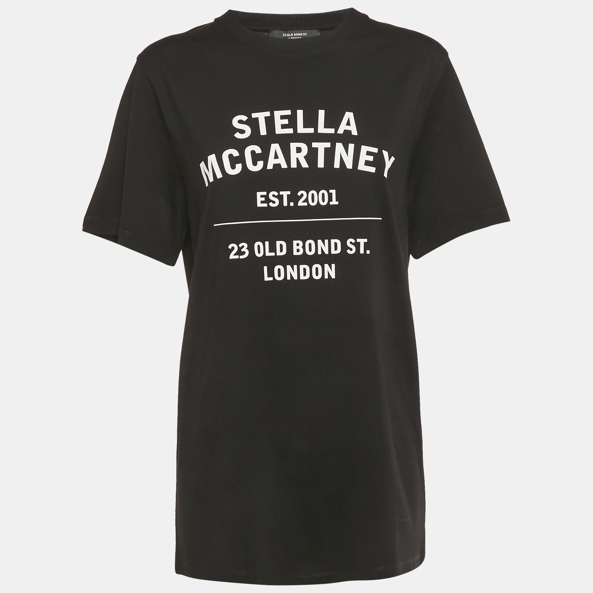 

Stella McCartney Black 23 Old Bond Street London Print Cotton T-Shirt XS