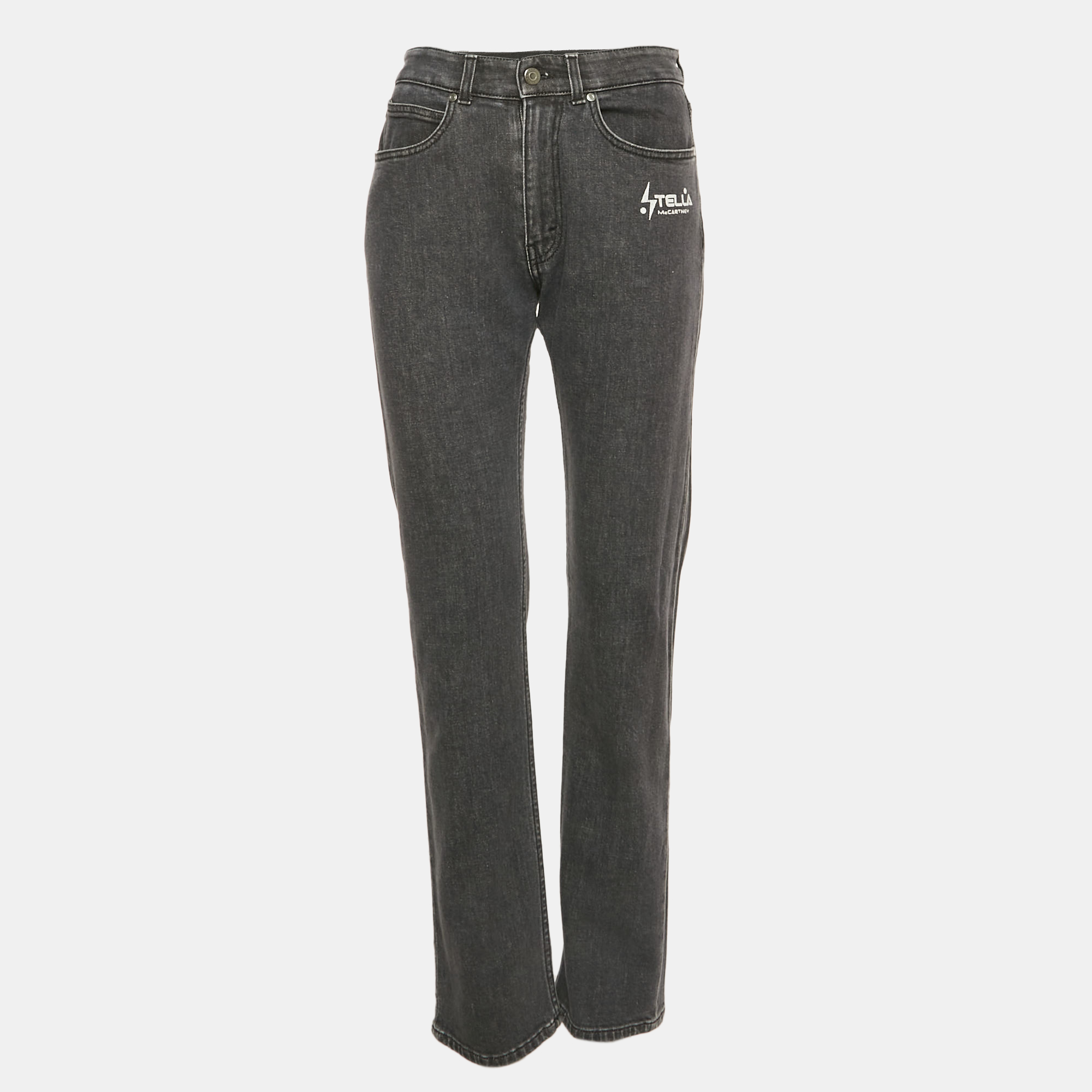 Pre-owned Stella Mccartney Grey Denim Slim Fit Jeans S/waist 27" In Gray