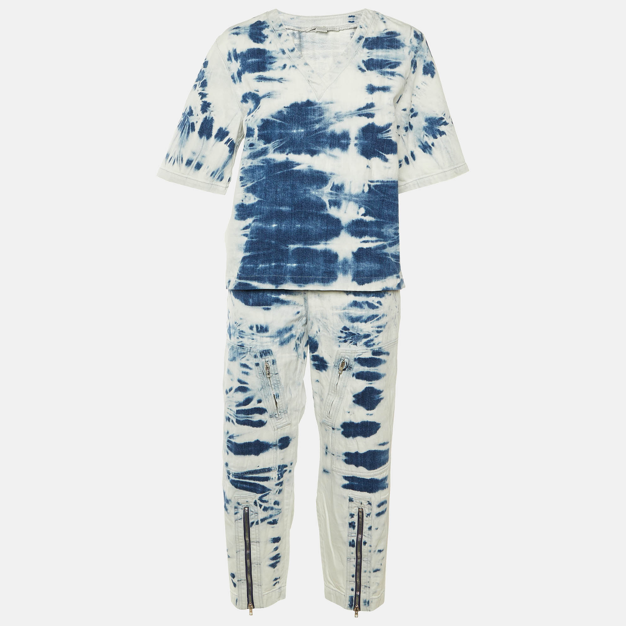 

Stella McCartney Blue Tie Dye Denim Co-Ord Set M