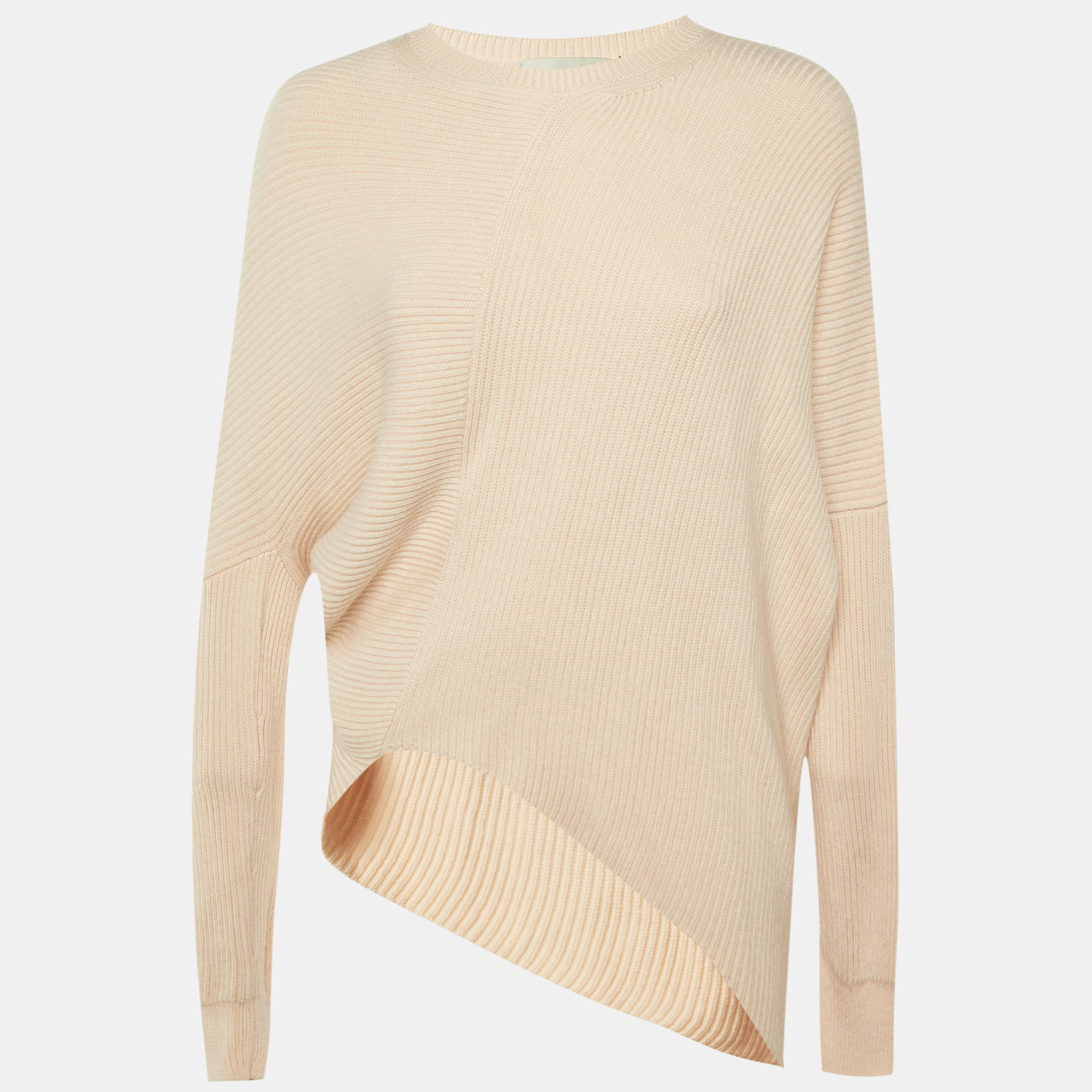 

Stella McCartney Beige Wool Knit Asymmetric Hem Sweater S
