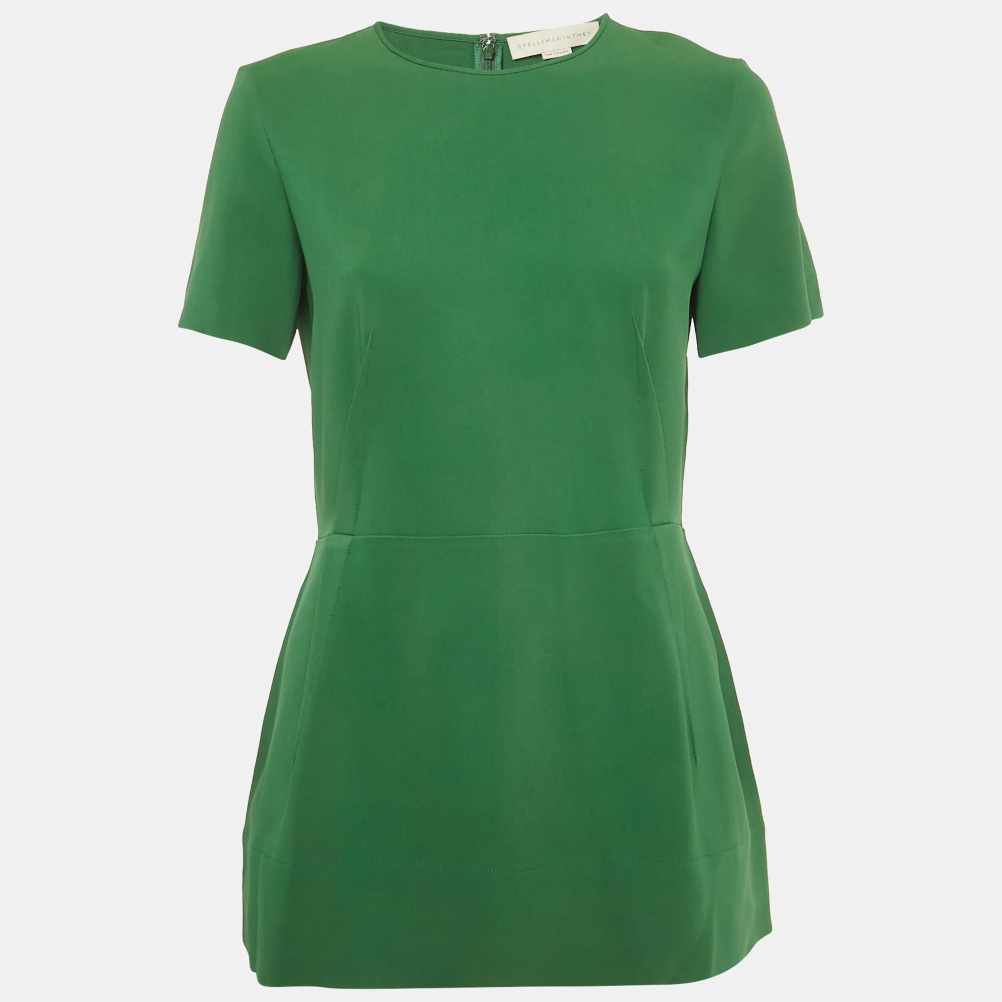 Pre-owned Stella Mccartney Green Crepe Blouse M