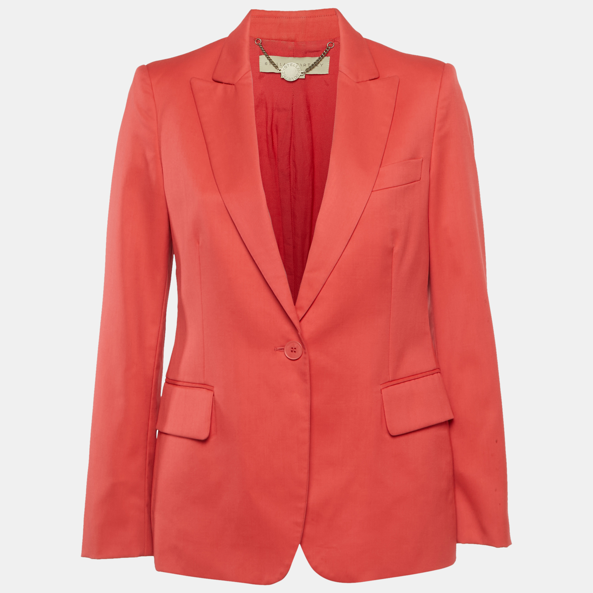 

Stella McCartney Red Gabardine Tailored Blazer M, Pink