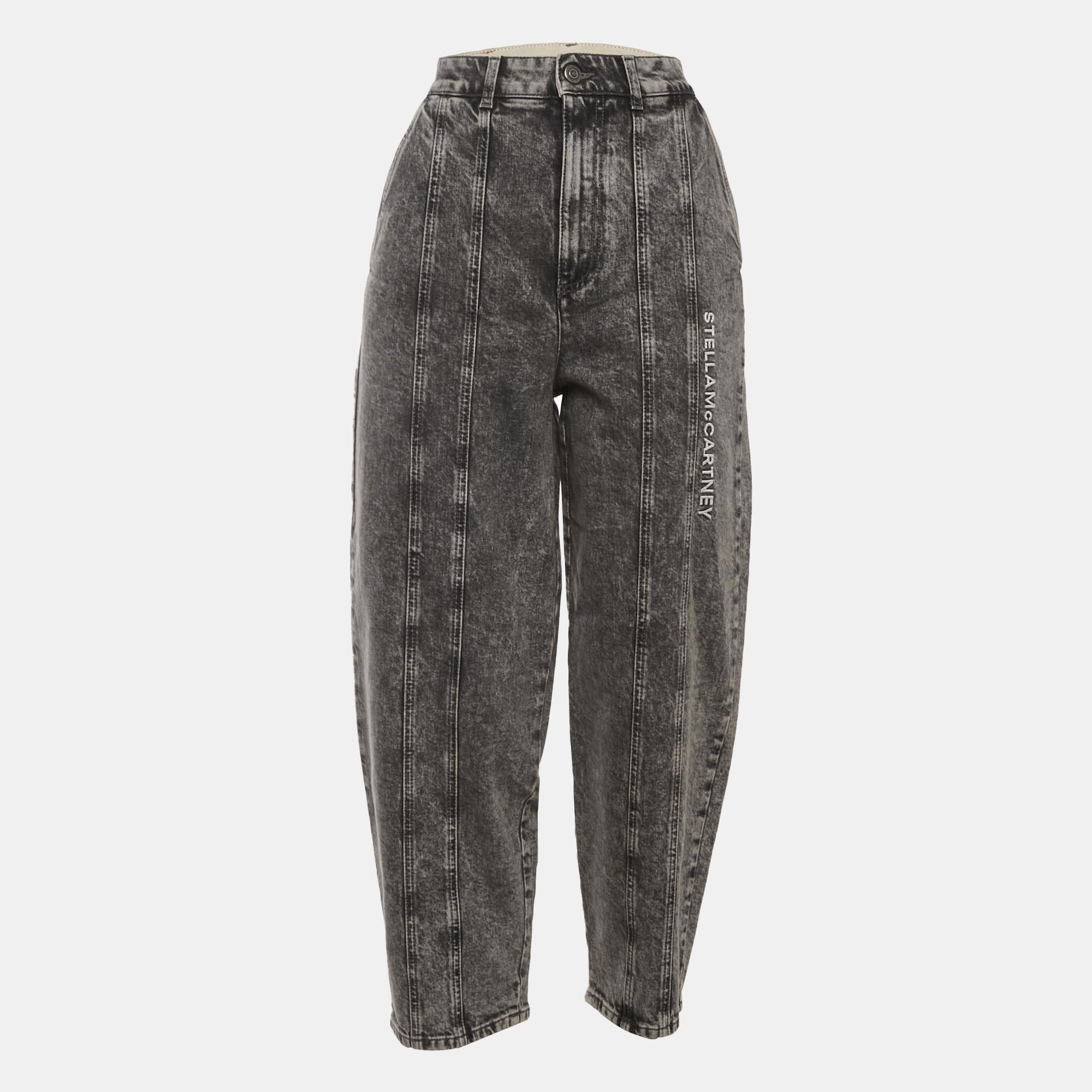 

Stella McCartney Grey Denim Logo Embroidered Jeans M/Waist 28"