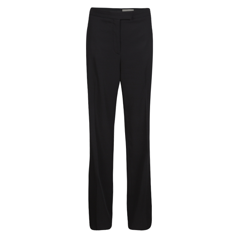 Pre Owned Stella McCartney Black Wool Straight Fit Trousers M