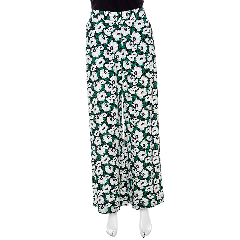 Stella McCartney Floral Printed High Waist Wide Leg Maude Trousers S