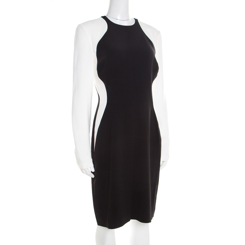 

Stella McCartney Monochrome Long Sleeve Sheath Dress, Black