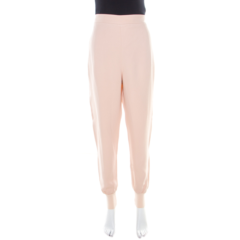 Pre Owned Stella McCartney Rose Pink High Waist Julia Jogger Pants M