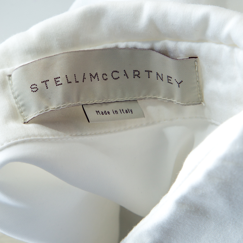 Pre-owned Stella Mccartney White Eyelet Embroidered Oversized Box Shirt L