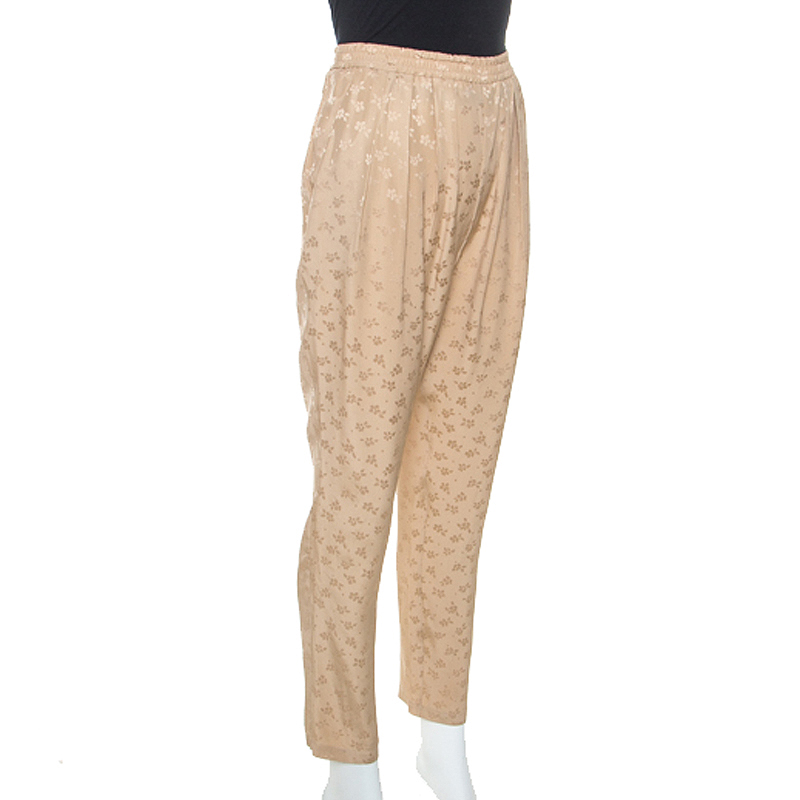 

Stella McCartney Beige Jacquard Elasticized Waist Trousers