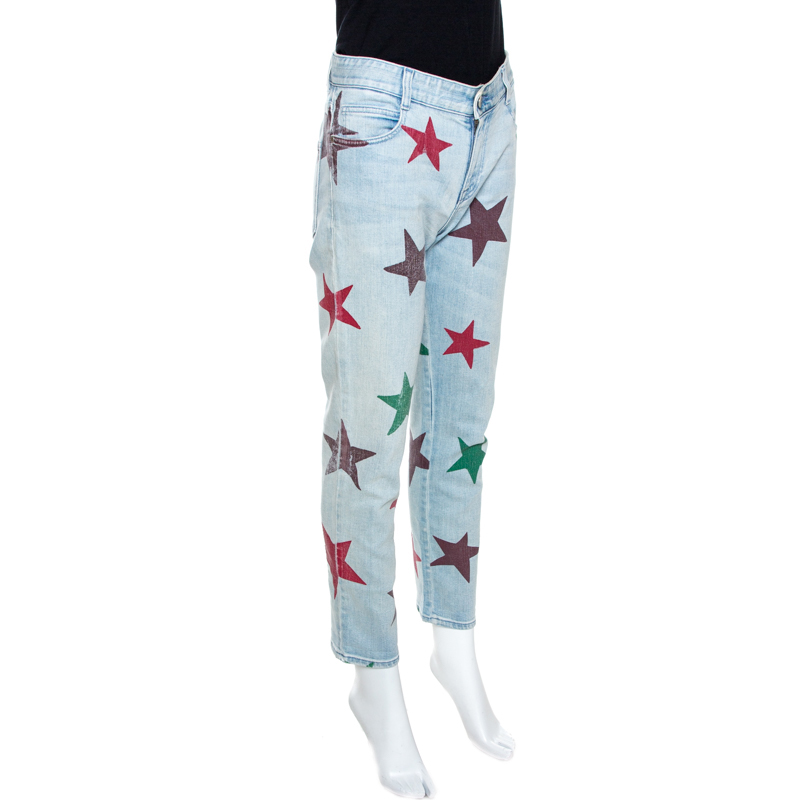 star print jeans womens