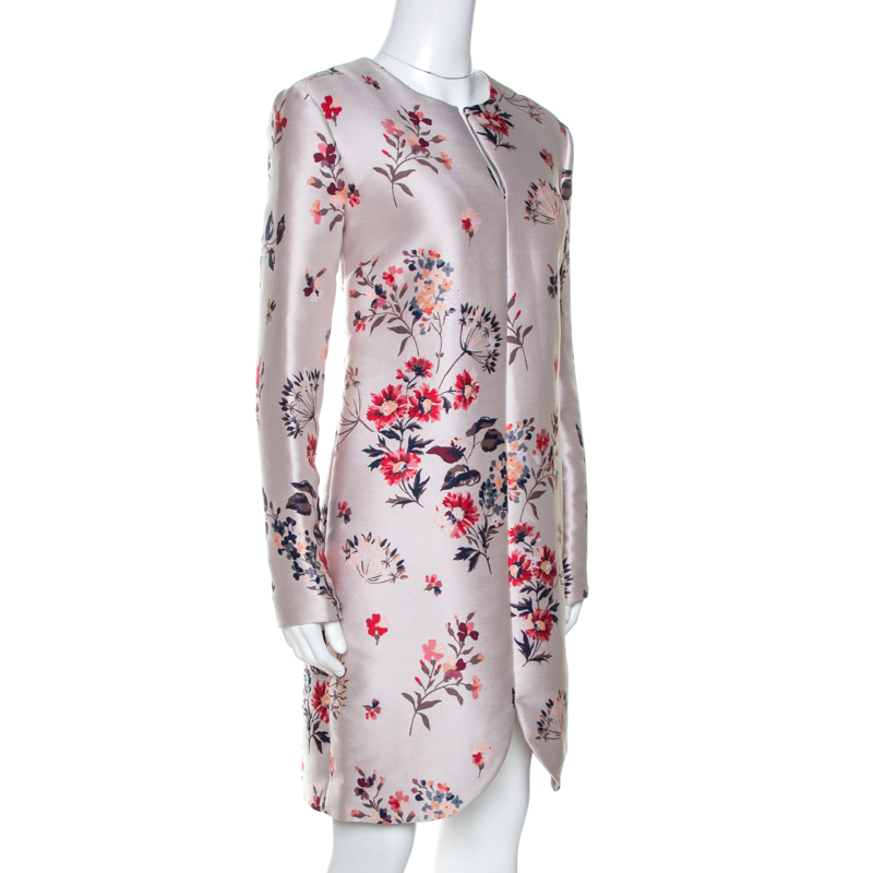 

Stella McCartney Beige Floral Jacquard Shift Dress