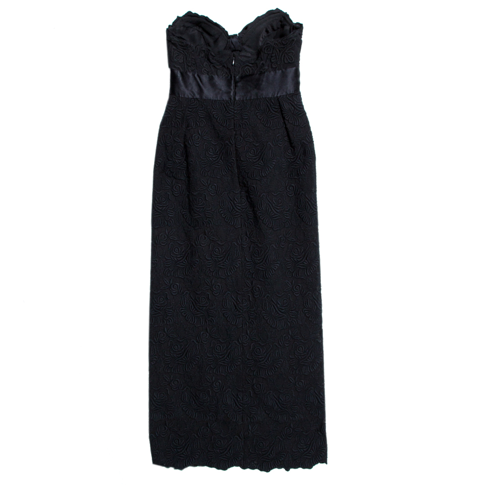 

Stella McCartney Black Lace Bow Detail Strapless Dress