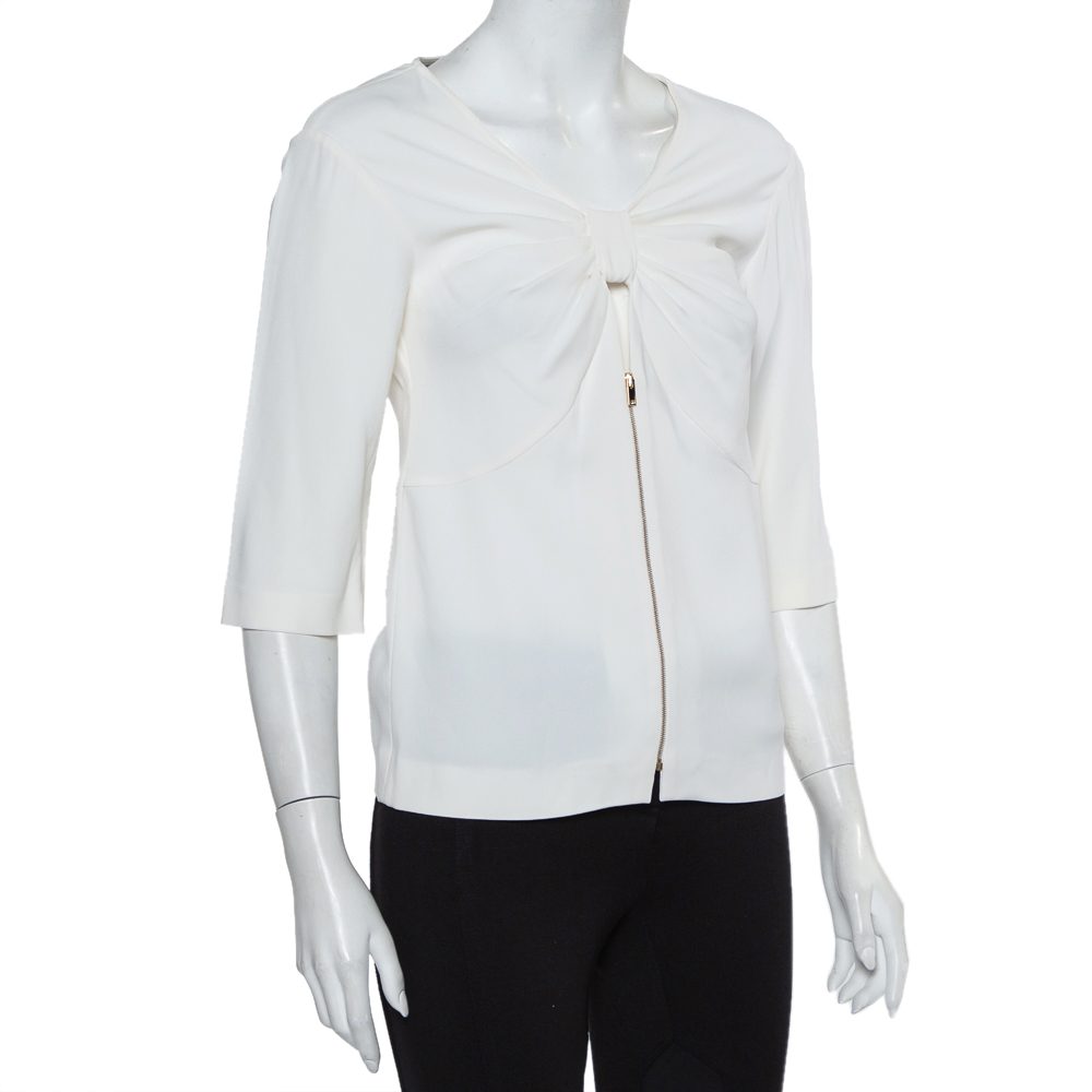 

Stella McCartney White Crepe Simone Cady Top