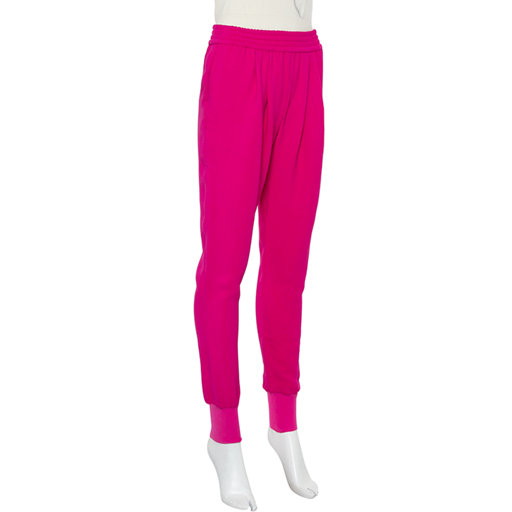 

Stella McCartney Pink Crepe Jogger Pants