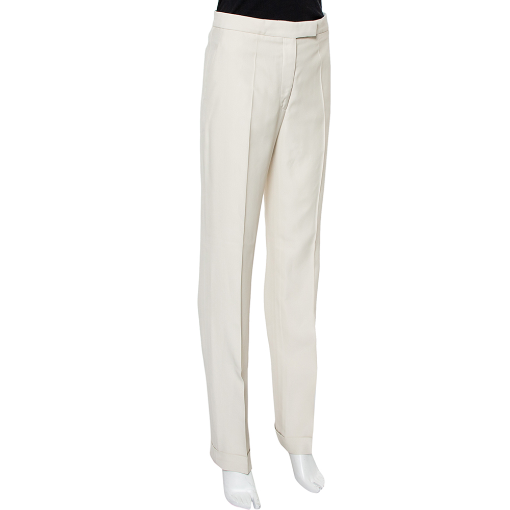 

Stella McCartney Beige Crepe Straight Leg Pants