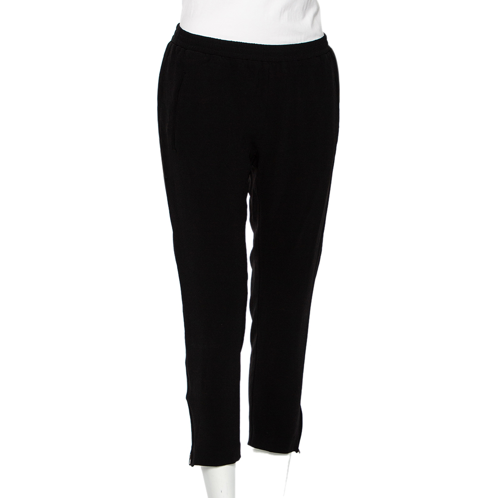 

Stella McCartney Black Crepe Elastic Waist Tamara Trousers