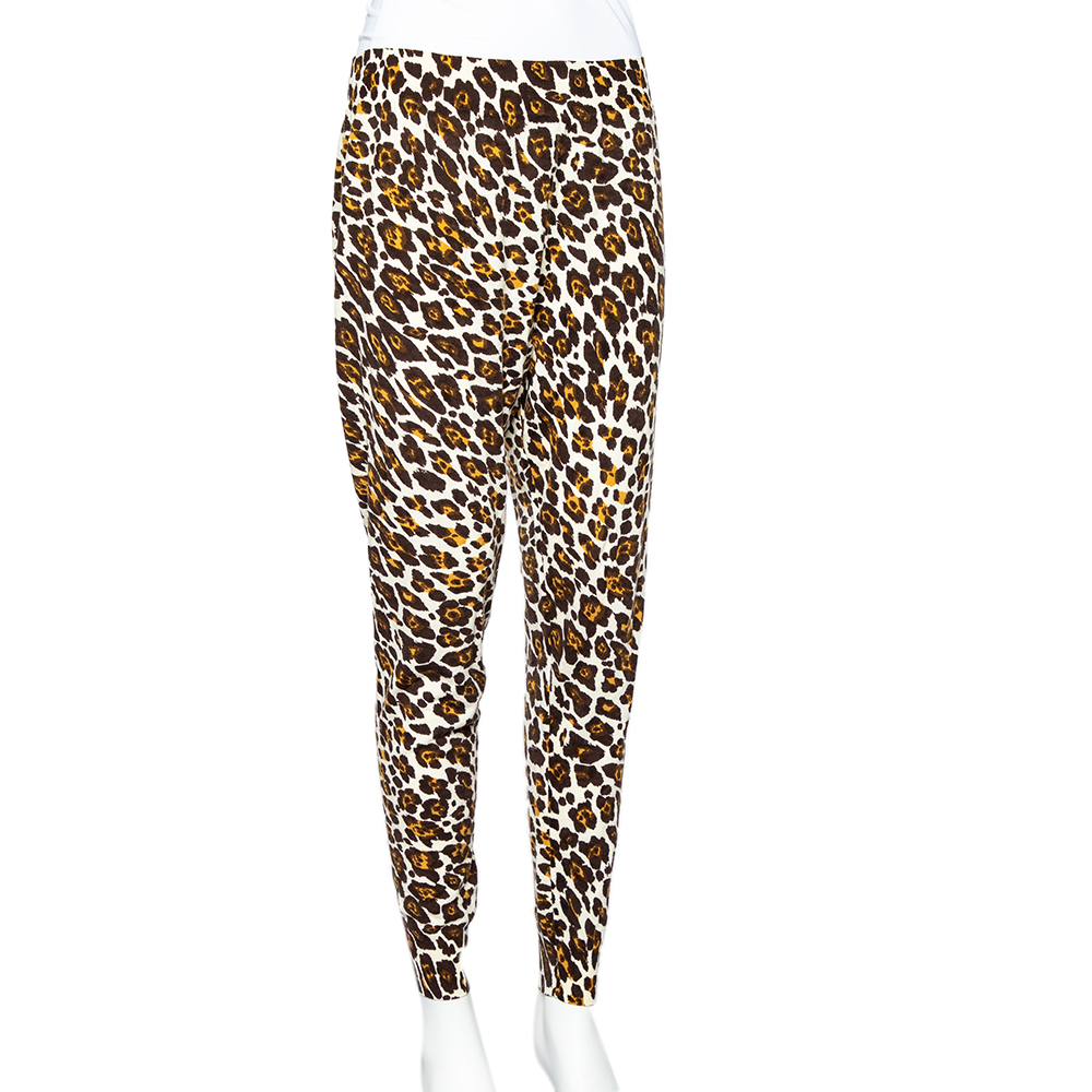 

Stella McCartney Cream Animal Printed Wool Knit Joggers