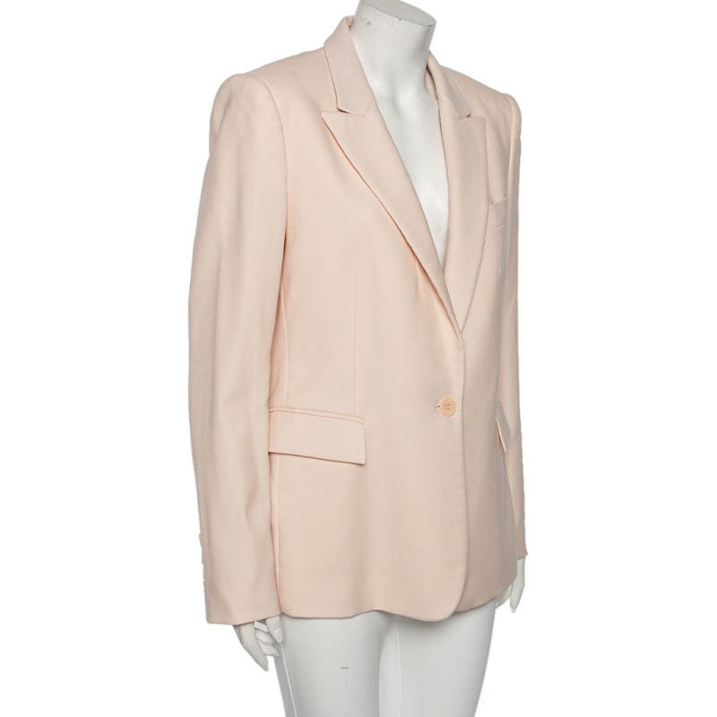 

Stella McCartney Pink Wool Single Breasted Iris Blazer