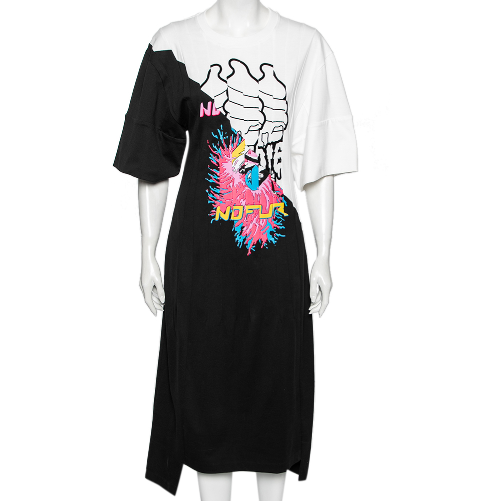 

Stella McCartney Monochrome Cotton Printed Sweatshirt Dress, Black