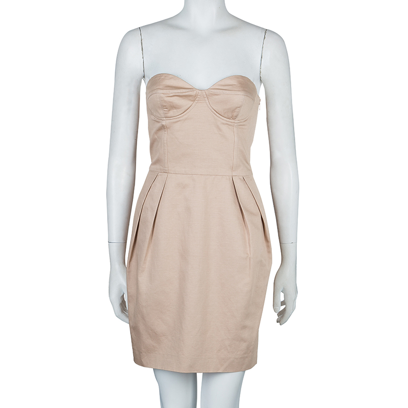 

Stella McCartney Beige Strapless Corset Dress