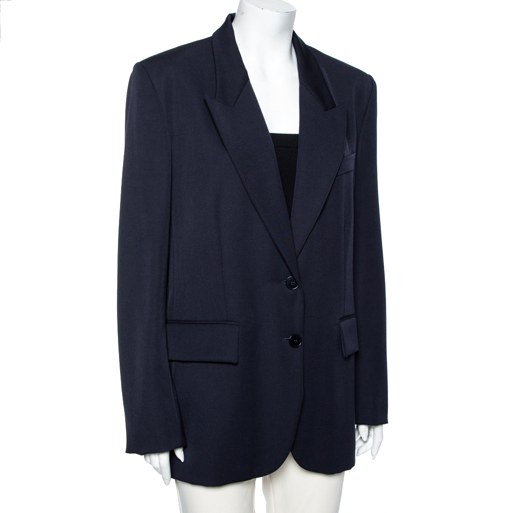 

Stella McCartney Navy Blue Wool Single Breasted Blazer