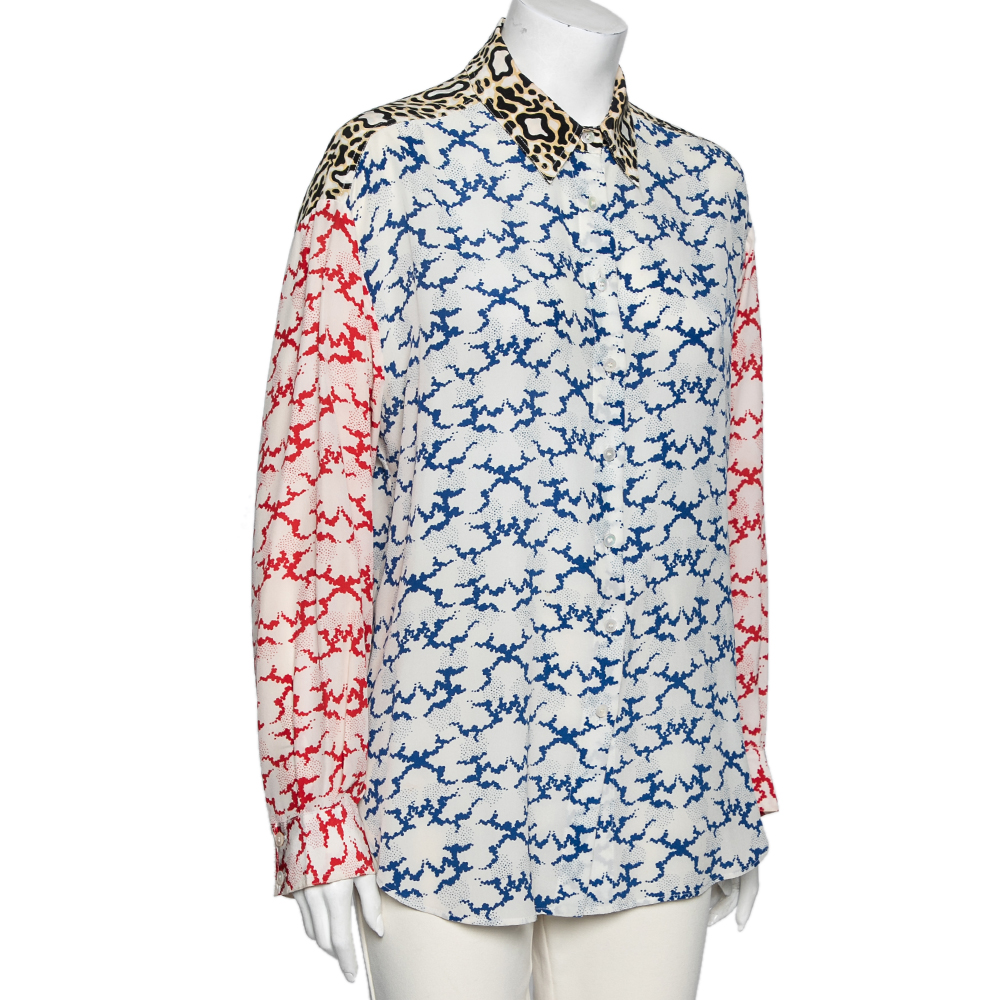

Stella McCartney Multicolor Printed Silk Button Front Shirt